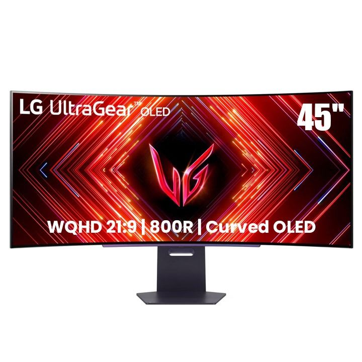 LG 45'' UltraGear WQHD (3440 x 1440) 21:9 800R OLED curved gaming monitor | 45GS95QE-B