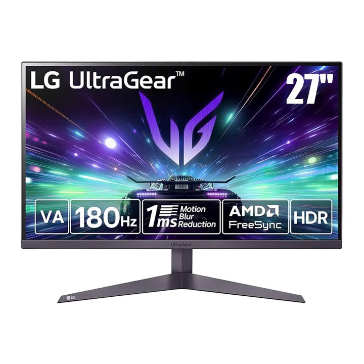 LG 27” UltraGear™ FHD 180Hz gaming monitor, 1ms MBR, HDR 10, 2024 | 27GS50F-B