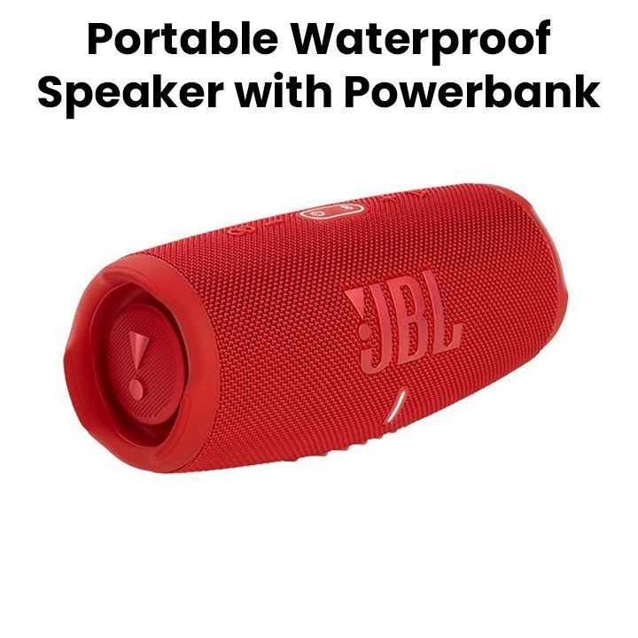 JBL CHARGE 5 Portable Waterproof Speaker with Powerbank - Red