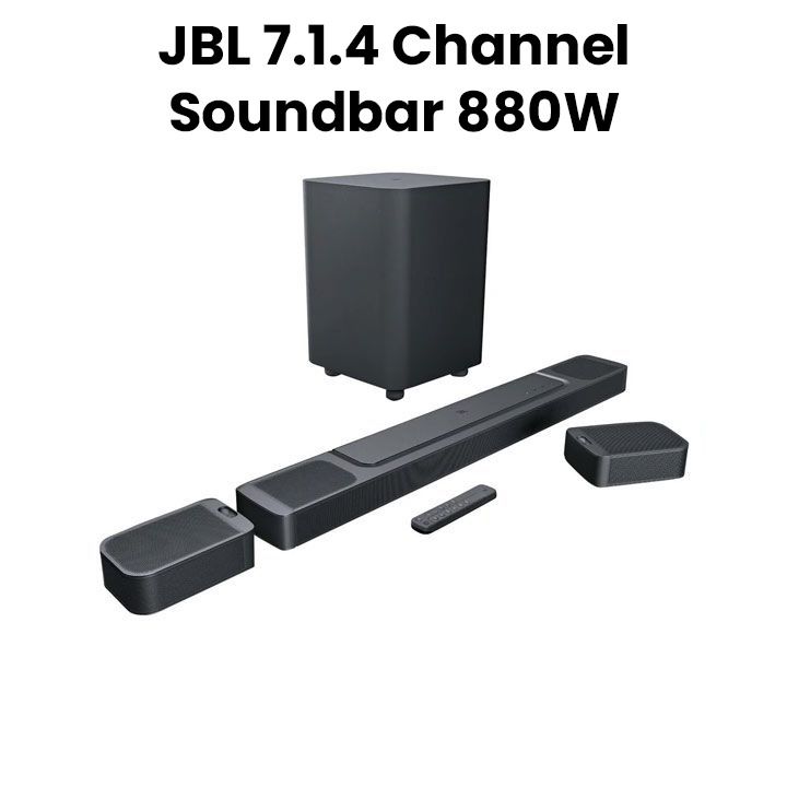 JBL BAR 1000 7.1.4 Channel 880W Soundbar with Detachable Surround Speakers Dolby Atmos® and DTS:X®