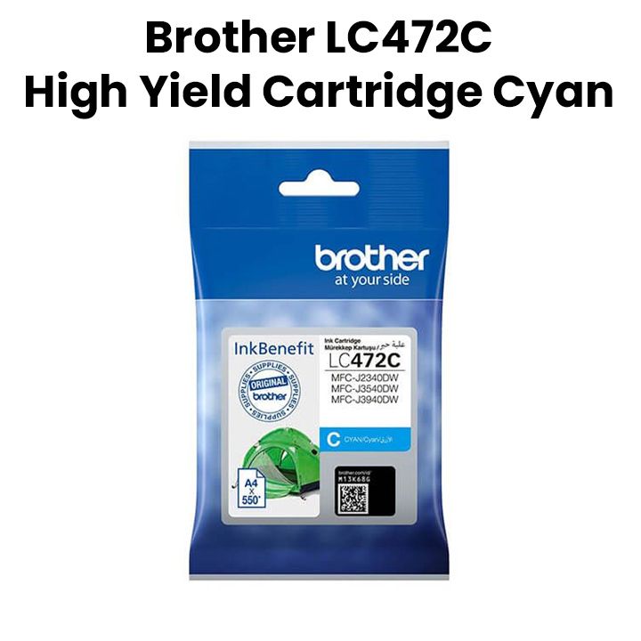 Genuine Brother High Yield Cartridge - Cyan | LC472C