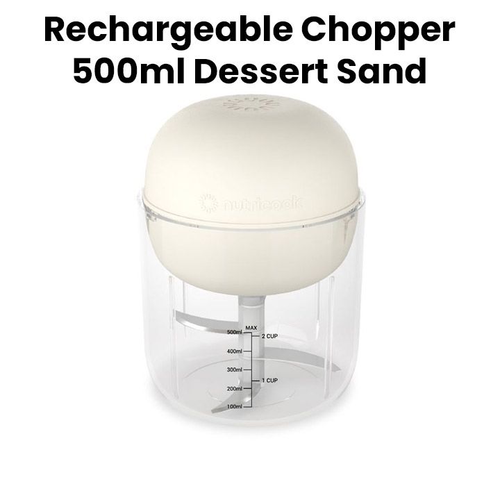 Nutricook Choppi Portable Rechargeable Chopper 500ml - Dessert Sand | CH600S-ME