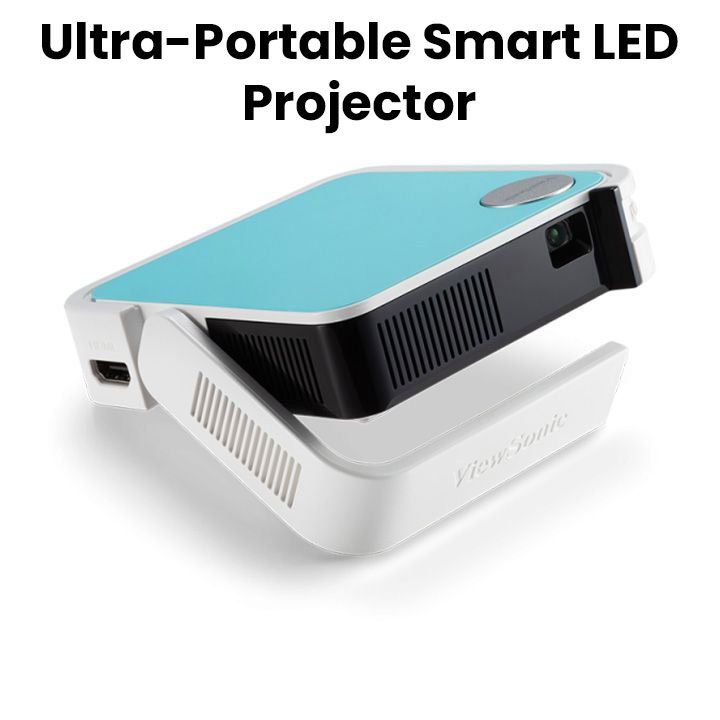 ViewSonic M1 mini Plus - Ultra-Portable Smart LED Projector with JBL Bluetooth Speaker