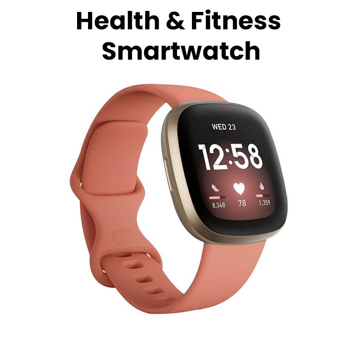 Fitbit Versa 3 Health & Fitness Smartwatch - Pink Clay/Soft Gold Aluminum