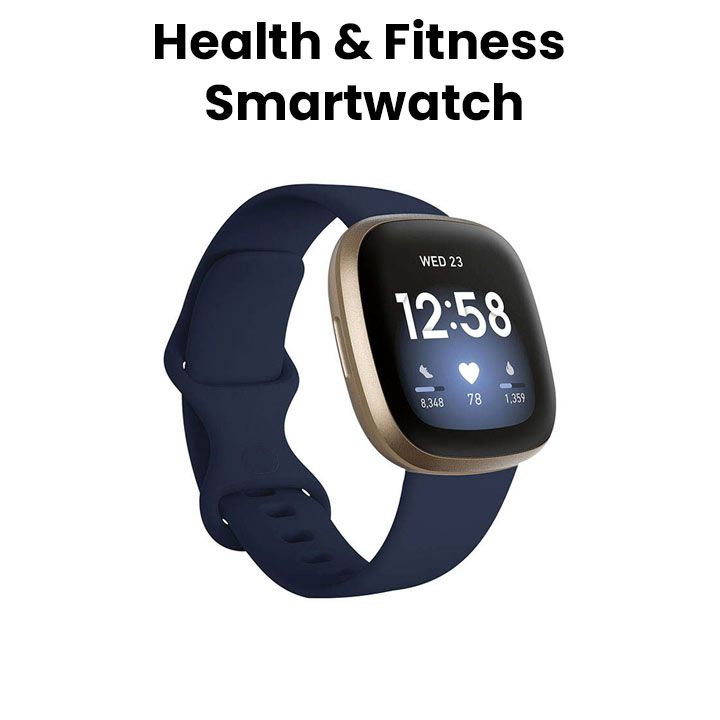 Fitbit Versa 3 Health & Fitness Smartwatch - Midnight/Soft Gold Aluminum