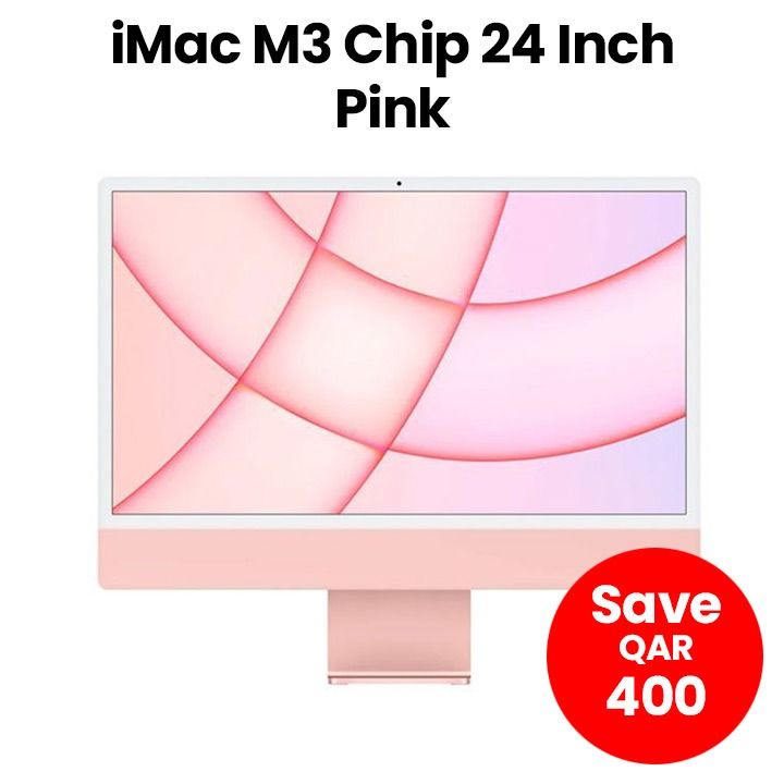 Apple iMac With Retina 24-Inch 4.5K Display M3 Pink (MQRD3AB/A)