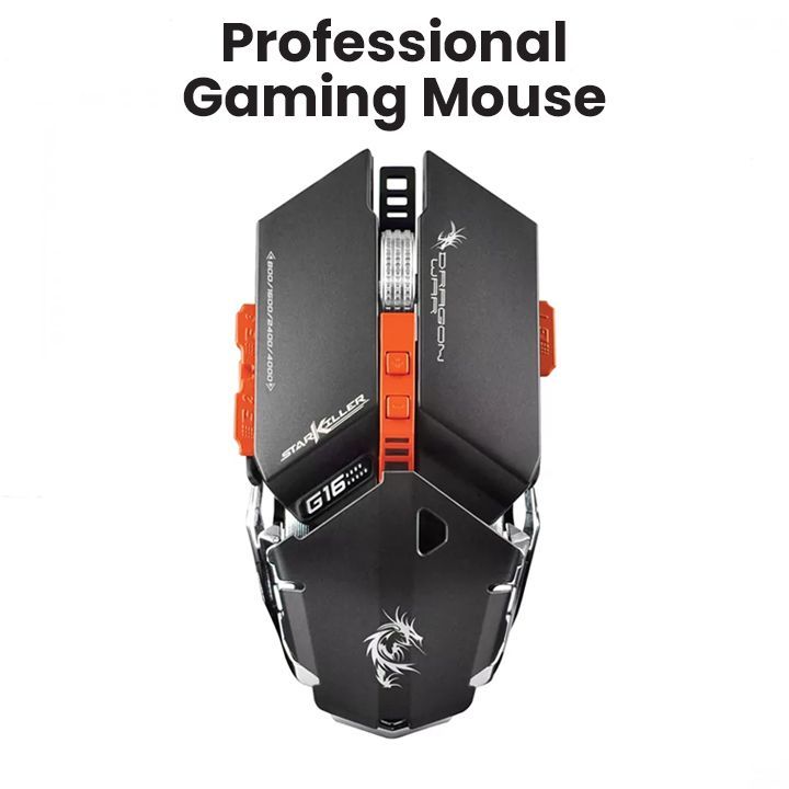 Dragon War STARKILLER Professional Gaming Mouse - Gray | G16