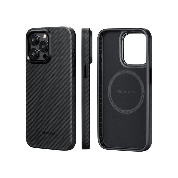 Pitaka iPhone 15 Fiber Case 3 Magez 1500D - Black/grey Twill | KI1501PM