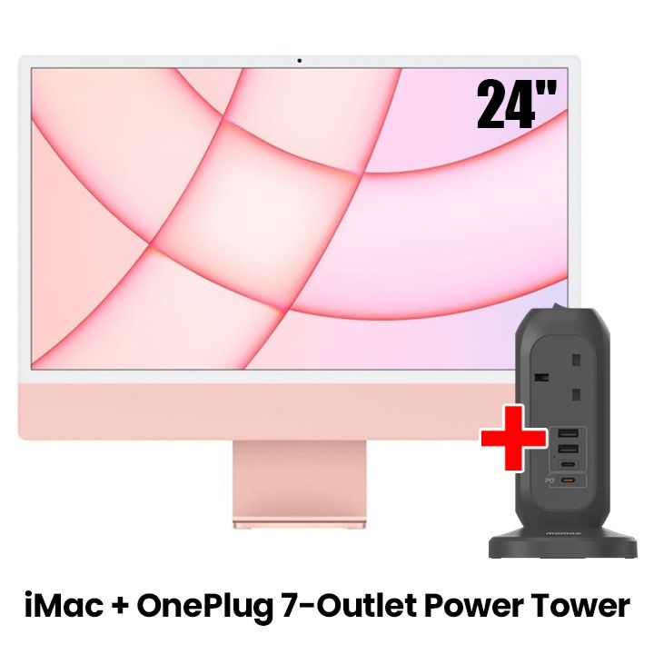 Apple iMac 24-Inch with Retina 4.5K Display 256GB SSD - Pink (MGPM3AB/A)