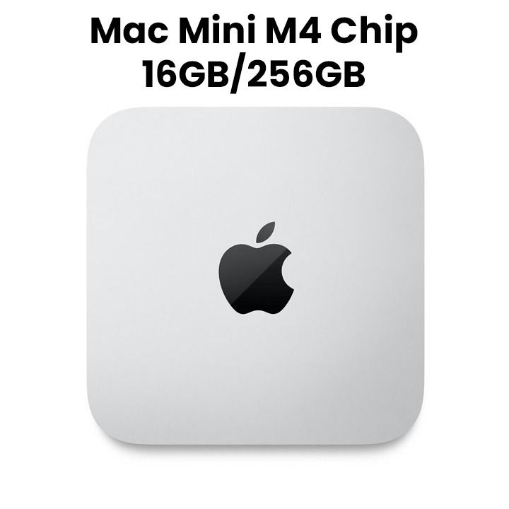 Apple Mac Mini: Apple M4 chip with 10-core CPU and 10-core GPU, 16GB, 256GB SSD |MU9D3AB/A