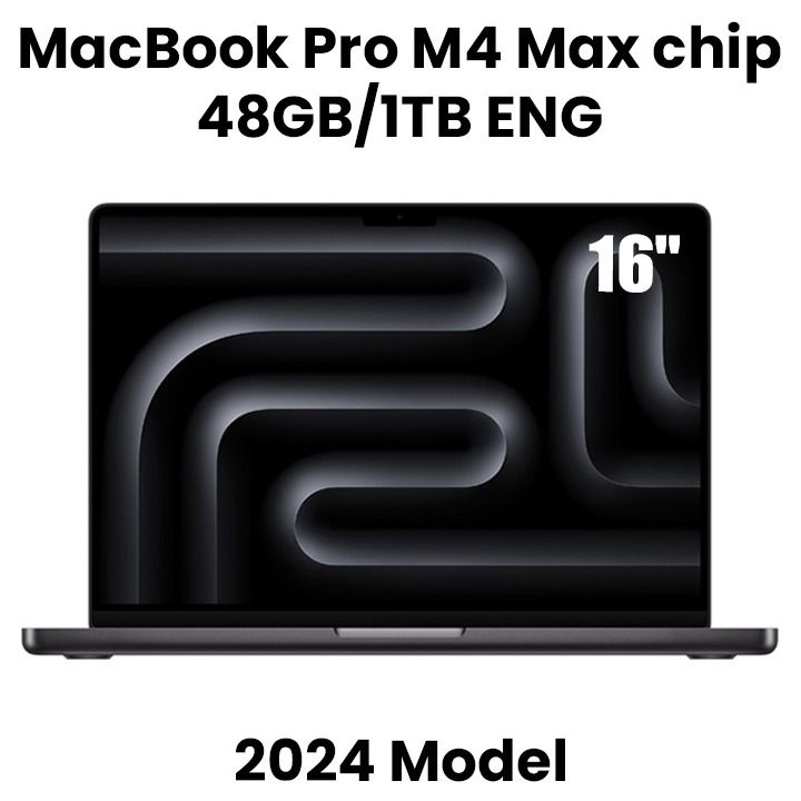 Apple 16-inch MacBook Pro: Apple M4 Max chip with 16-core CPU and 40-core GPU, 48GB, 1TB SSD - Space Black |MX313ZS/A