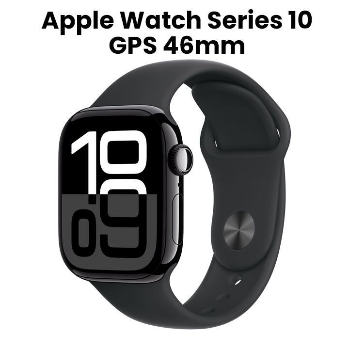 Buy Apple Watch Series 10 GPS 46mm Jet Black Aluminium Case with